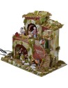 Presepe con statue in movimento cm 57x37x50 h Mondo Presepi