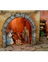 Presepe illuminato completo di statue Landi Moranduzzo con