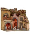 Illuminated nativity scene complete with Landi Moranduzzo