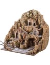 Illuminated nativity scene with water mill cm 53x45x49 h