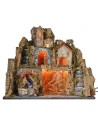 Illuminated nativity scene with running stream cm 45x30x41 h