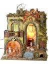 Presepe illuminato stile '700 con arco grande completo di