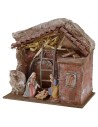 Nativity Landi complete cabin 10 cm with arcs cm 24x14, 5x23, 5