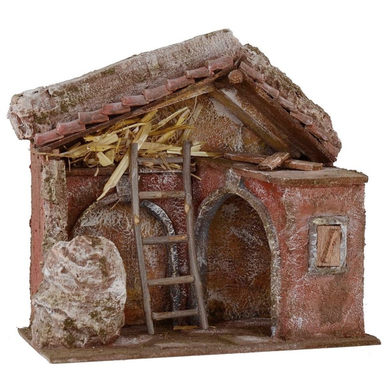 Cabaña con arcos de 24x14,5x23,5 cm de altura para Natividad