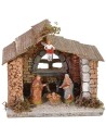 Hut with window cm 15x11x14 h complete with Nativity Landi