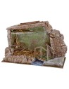 Hut with bridge and stream cm 29x14, 5x19 h for Nativity from