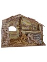 Hut with scaled-up and barn cm 29x14, 5x18, 5 h for Nativity