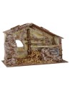 Hut with scaled-up and barn cm 29x14, 5x18, 5 h for Nativity