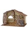 Hut with scaled-up and barn cm 29x14, 5x18, 5 h for Nativity