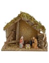 Hut for presepe with Nativity cm 24x12, 5x19, 5 h