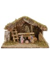 Capanna per presepe con Natività cm 39x24x24 h Mondo Presepi