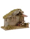 Capanna per presepe con fuoco cm 35x15x23,5 h Mondo Presepi