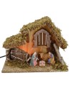 Hut for presepe illuminated with Nativity Landi cm 32x18x24 h