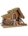 Hut for presepe illuminated with Nativity Landi cm 32x18x24 h