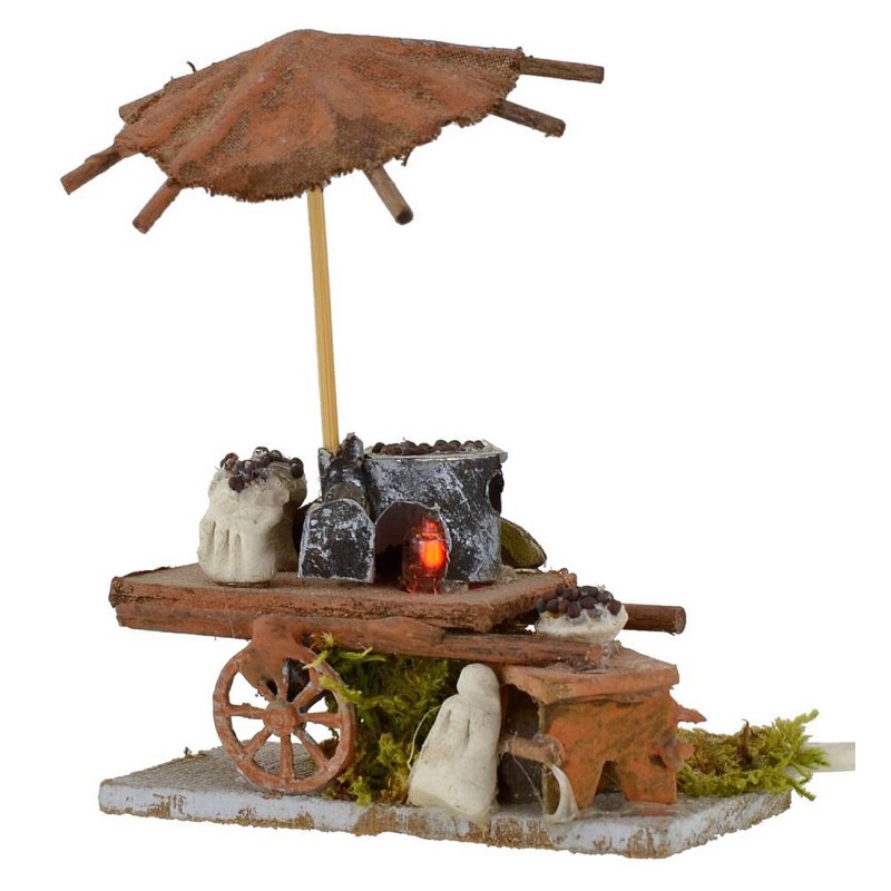 Castagnaro wagon with working fire 7,5x3, 5x9 h cm for statues