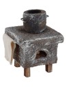 Forno a legna con pentola per Presepe cm 6x6x8,5 h per statue