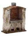 Oven with central fireplace for nativity scene cm 7x3x9 h. for