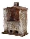 Oven with central fireplace for nativity scene cm 7x3x9 h. for