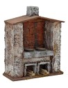 Forno con camino centrale per presepe cm 14x6,5x17,5 h. per