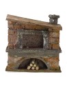 Forno con camino laterale per presepe cm 12x5x12 h. per statue