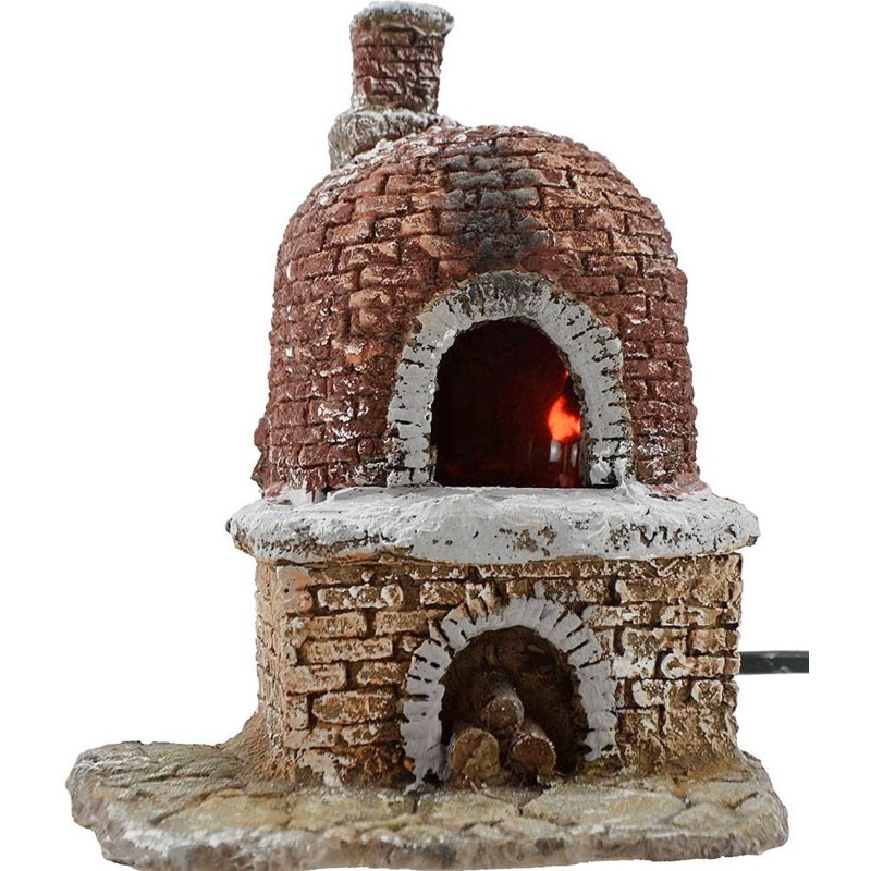 Forno in resina presepe funzionante cm 13x11x15 h. Mondo Presepi