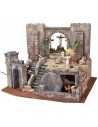 Illuminated Easter crib cm 54X50X41,5 h complete with statues