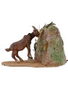 Brown goat eating series 30 cm in motion for statues of 30 cm