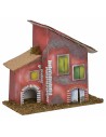 Casetta rossa per presepe cm 13,5x7x12,5 h Mondo Presepi