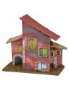 Casita roja para belén de 13,5x7x12,5 cm h Mundo Belenes