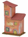 Casita naranja para belén de 10x6x16,5 cm h Mondo Presepi