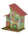 Casita verde para belén de 10x7x12,5 cm h Mondo Presepi