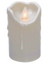 White battery-operated Venus candle with oscillating light h 10.5 cm