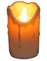 White battery-operated Venus candle with oscillating light h 10.5 cm