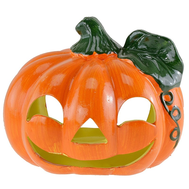 Calabaza portavelas para Halloween cm 18x15 h Mundo Belén