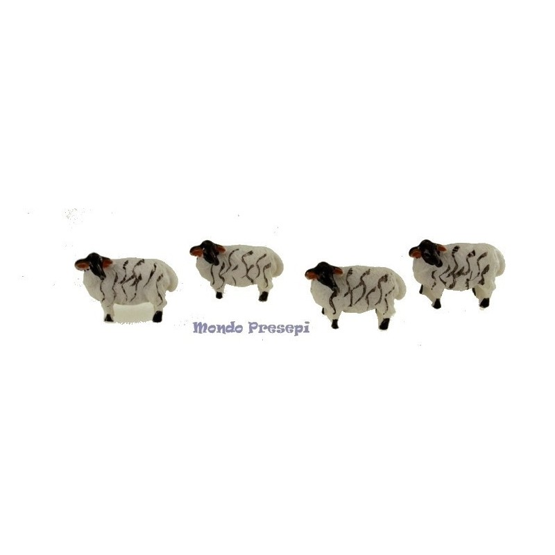 Set 4 pecore cm 2 Mondo Presepi
