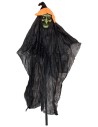 Strega volto verde con picchetto per Halloween h 107 cm