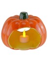 Calabaza portavelas para Halloween cm 18x15 h Mundo Pesebres