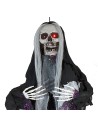 Adorno colgante de monstruo fantasma negro con luces y sonido Halloween h 160.