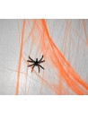 Telaraña naranja con arañas para Halloween 40 gr. Mondo Presepi