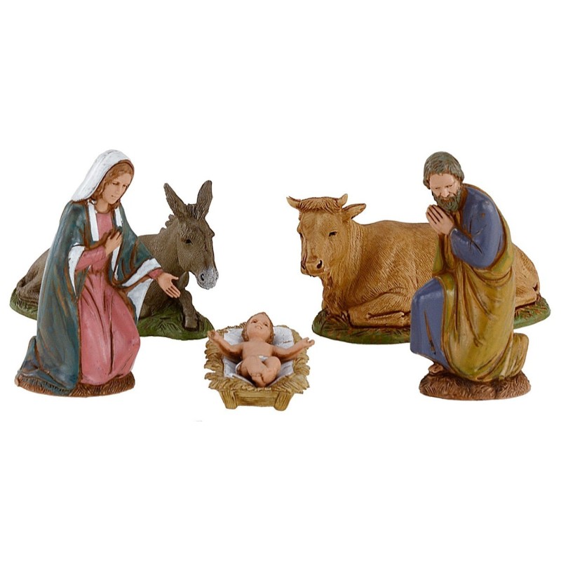 Natività set 5 pz 10 cm Landi Moranduzzo Mondo Presepi