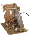 Functioning corner fire with flame effect lamp cm