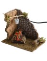 Functioning corner fire with flame effect lamp cm