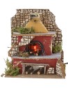 Forno con lampada effetto fiamma funzionante cm 15x10x17 h