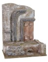 Ancient temple ruin with door 24x16.5x30h cm for statues