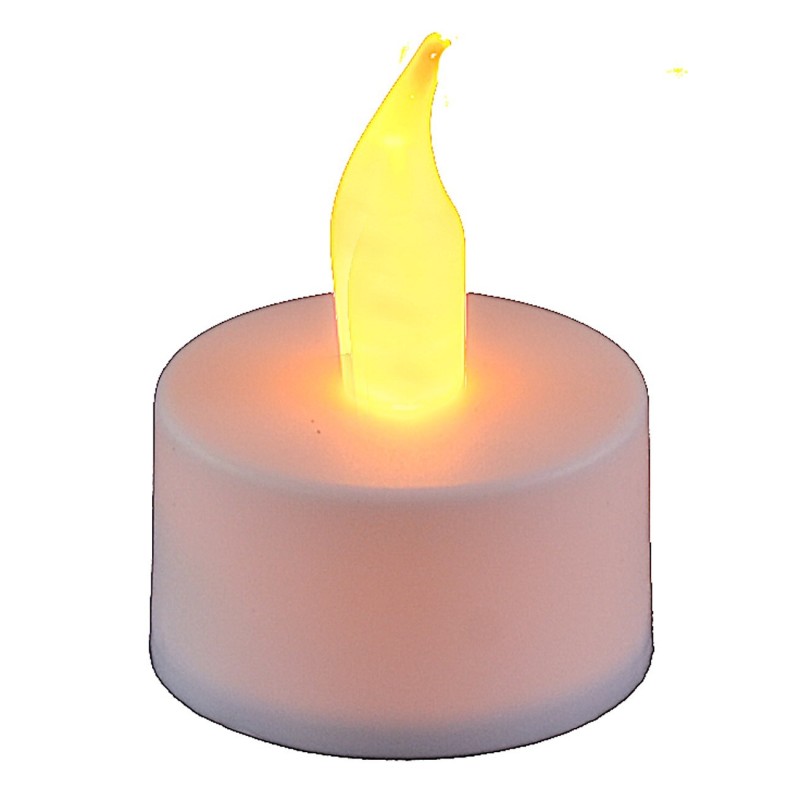 Vela blanca ø 3,7 cm con llama de tealight a batería Mondo