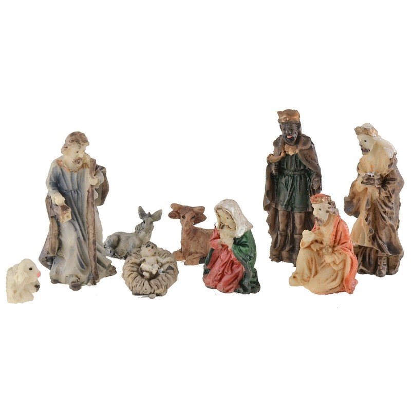 Natividad 9 figuras serie 5 cm en resina Mondo Presepi