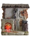 Bottega del fabbro con fuoco a batteria cm 11,5x4x12,5 h