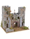 Castillo para belén con torres de 15x13x14,5 cm de altura, torres.