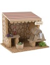 Cantina di vini per presepe cm 15x13x13 h legno, altezza