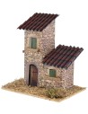 Stone house with front sloping roofs 12x9x13 cm h